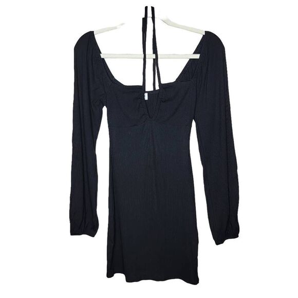 Le Lis Black Drop Shoulder Long Sleeve Dress Size Small - Picture 14 of 15